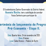 GDF lança programa pró-economia etapa II